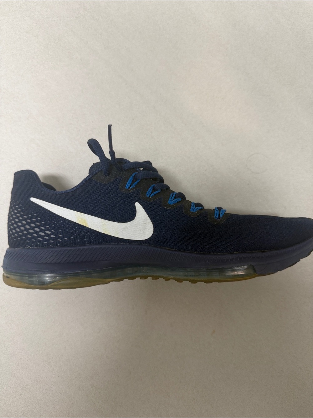 Nike Men’s Navy and White Running Shoes